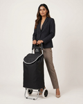 EverBest Shopping Trolley Bag (Hotel Print), White,brown,grey, 91cm* 35cm* 09cm