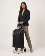 EverBest Shopping Trolley Bag (Hotel Print), White,brown,grey, 91cm* 35cm* 09cm