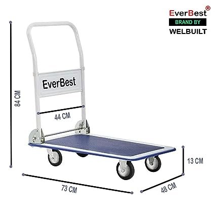 Welbuilt® 150Kg Portable Folding Metal Hand Platform Trolley for Material  Handling, 2-Year Warranty