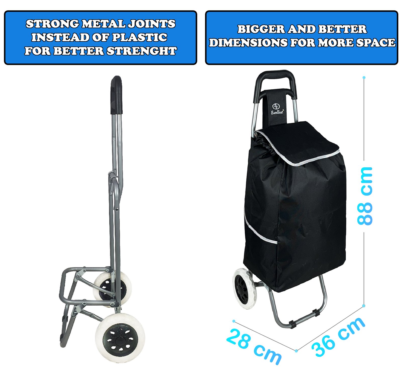 Polyester + Plastic Plain Shopping Trolley Bag, For Travelling, Capacity: 8  kg at Rs 700/piece in Mumbai