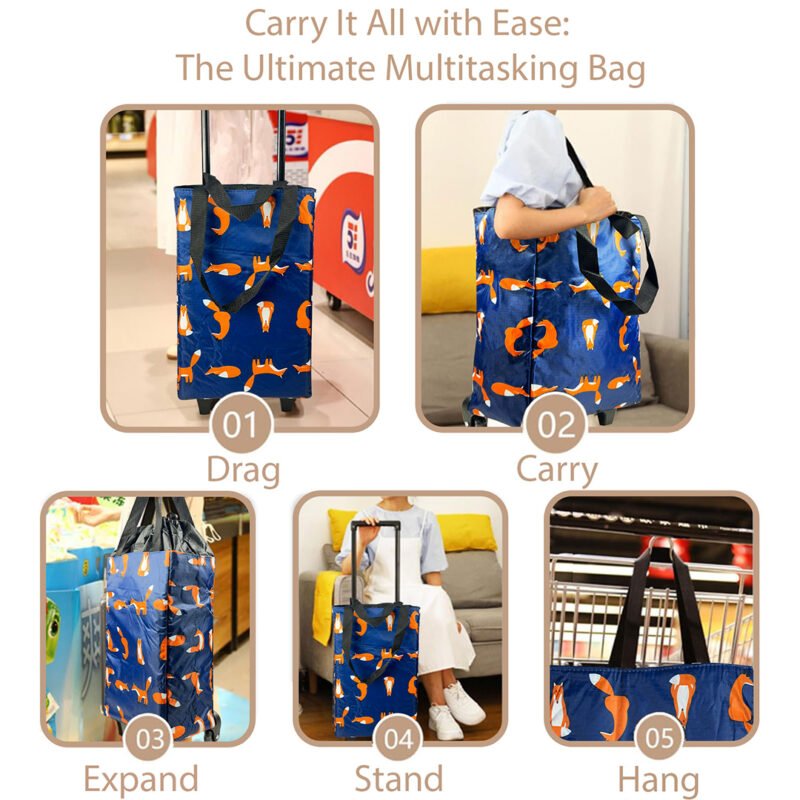 "Lightweight travel shopping trolley bag for hassle-free market shopping."