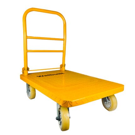 Welbuilt Heavy-Duty Platform Trolley 1000 Kg Capacity (122×92×15 cm) – Iron | Industrial Material Handling Trolley