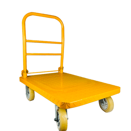 Welbuilt Platform Trolley 500 Kg Capacity (91×64×60.5 cm) – Yellow Iron | Non-Slip Platform Heavy-Duty Hand Trolley for Industrial & Commercial Use