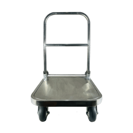 Welbuilt Platform Trolley 200 Kg Capacity (72×52×14 cm) – Silver | Non-Slip Platform Heavy-Duty Hand Trolley for Industrial & Commercial Use